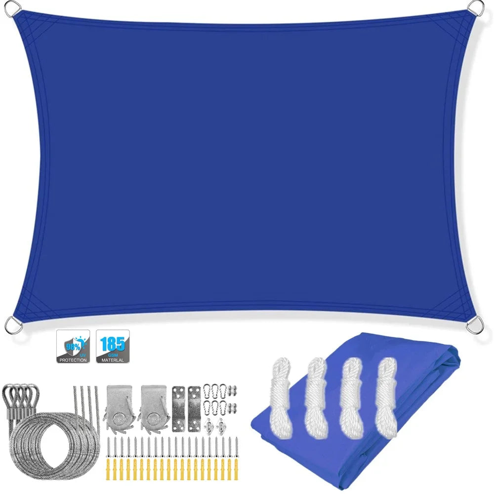 Waterproof Sun Shade Sail Canopy - UV Block Outdoor Patio Garden Backyard Awning Privacy Shelter