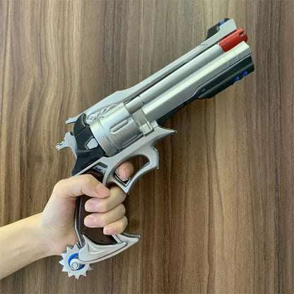 OW Gun Cosplay Meiling Zhou Frost Shock Prop – PU Rubber Weapon Model, Safe Halloween Costume Accessory