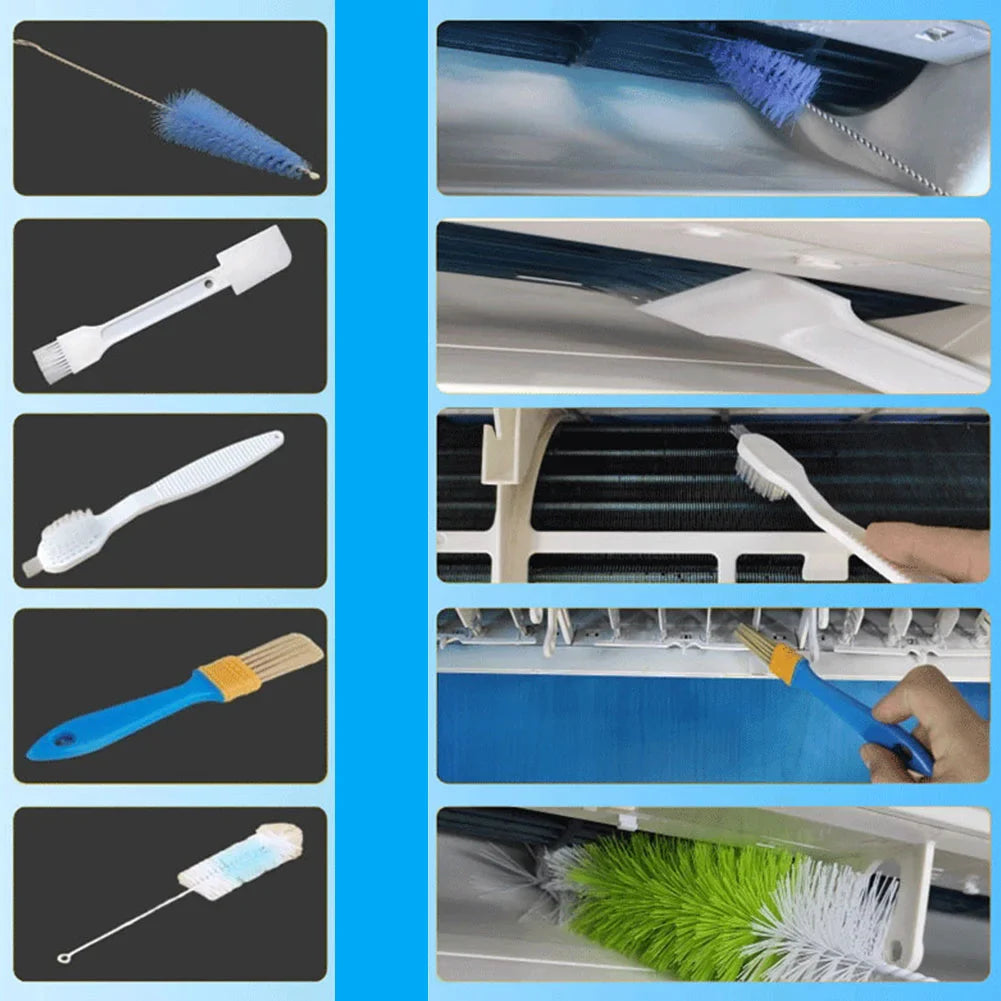 15-Piece Air Conditioner Cleaning Kit — Waterproof Dust Cover & Cleaning Tools, 118cm Protective Bag for AC Maintenance