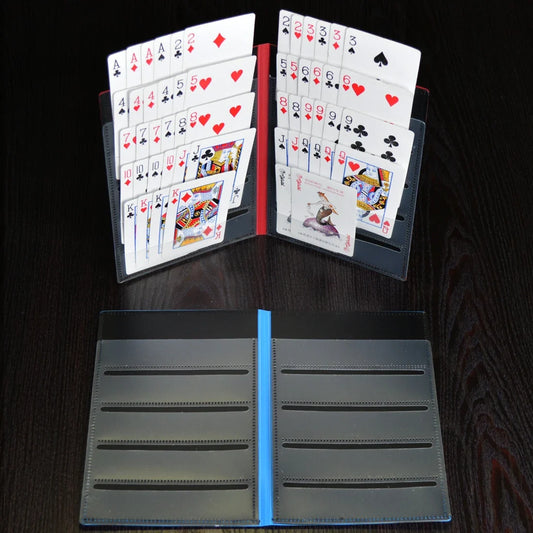 Hands-Free Poker Card Holder - Curved Playing Card Stand Rack for Seniors and Comfortable Card Games