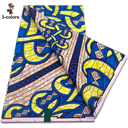 African Ankara Wax Fabric - 100% Cotton Soft Pink Pagne Fashion Print