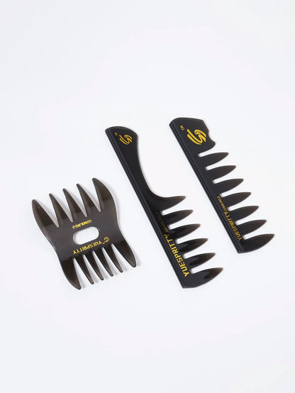 Wide Tooth Comb for Men – Hairdressing, Trimming & Styling Tool for Real Hair Wigs