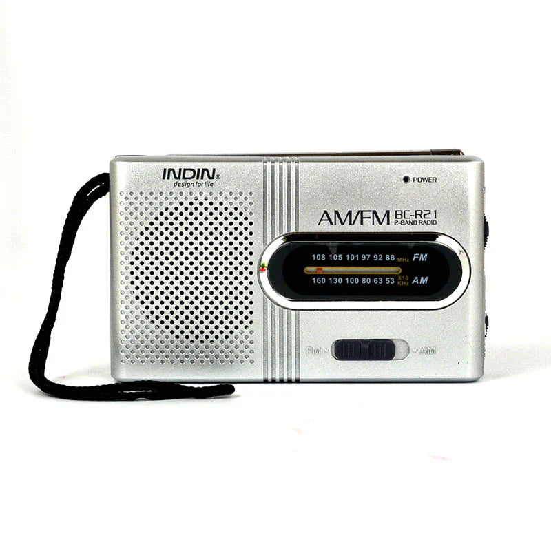 BC-R21 Mini AM/FM Radio — Battery-Operated Portable Receiver with Best Reception for Home, Running & Walking
