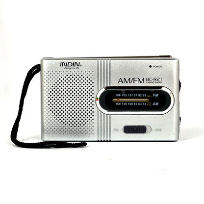BC-R21 Mini AM/FM Radio — Battery-Operated Portable Receiver with Best Reception for Home, Running & Walking