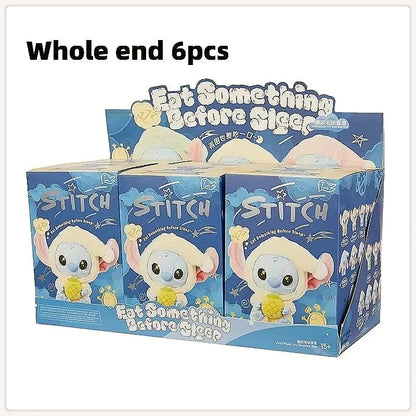 Stitch "Eat Something Before Sleep" Series Vinyl Blind Box – Cute Plush Doll Pendant Ornament, Kawaii Surprise Toy Gift