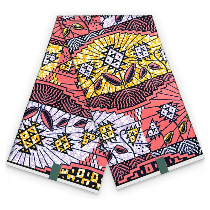 2026 African Ankara Wax Print Fabric - 100% Cotton Soft High Quality Original Real Wax Fabric for Party Dresses HH101