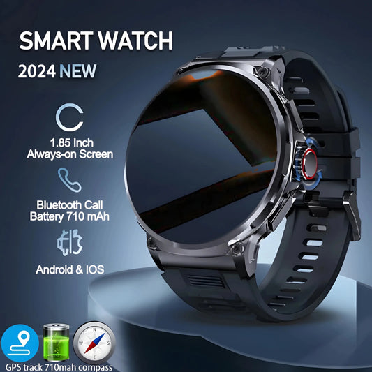 1.85-Inch Ultra HD Smart Watch - GPS, Bluetooth Call, 710mAh Battery, Sports & Fitness Smartwatch for Huawei & Xiaomi