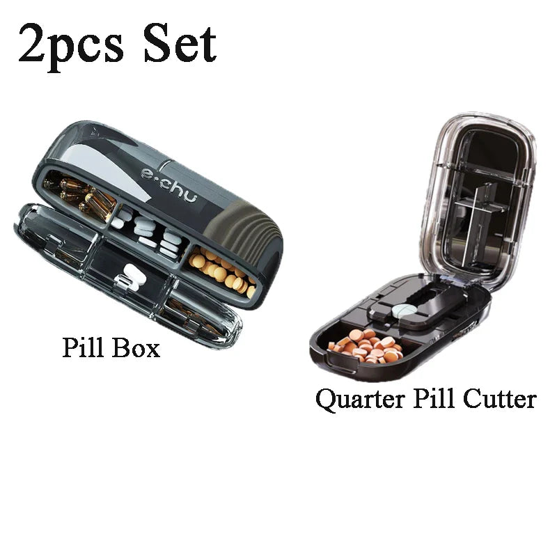Portable Pill Organizer – 3 Times a Day Travel Pill Box with Compartments for Vitamins & Medicines, Small Pocket Medicine Case