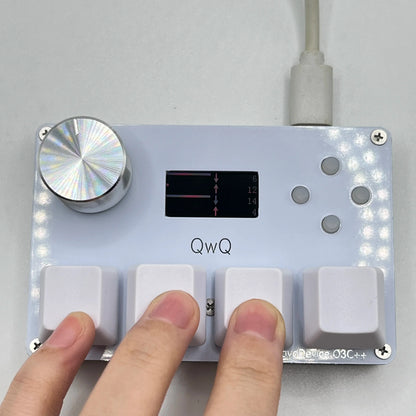 SayoDevice O3C++ OSU Keyboard | 4+4 Keys with OUTEMU Magnetic Pink Switches, Rapid Trigger, Knob & Screen, Copy Shortcut