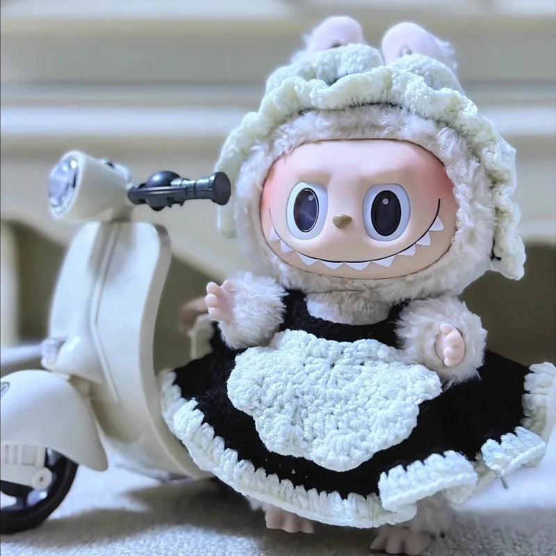 Labubu Mini Electric Motorcycle Doll – Cute Toy with Lights, Music & Accessories for Kids