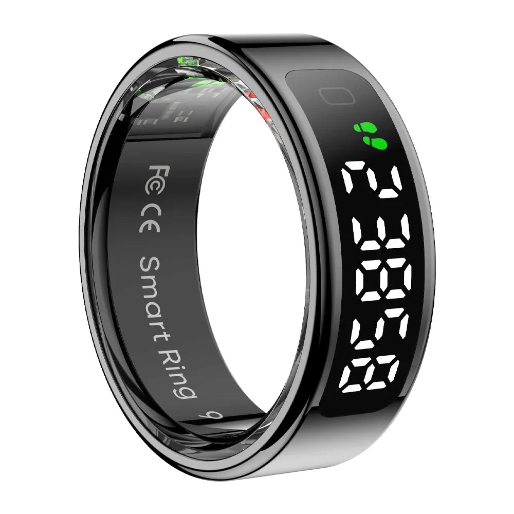 COLMI R12 Smart Ring with Touch Display – Health Manager, Wireless Charging, 5 ATM Waterproof for Men & Women