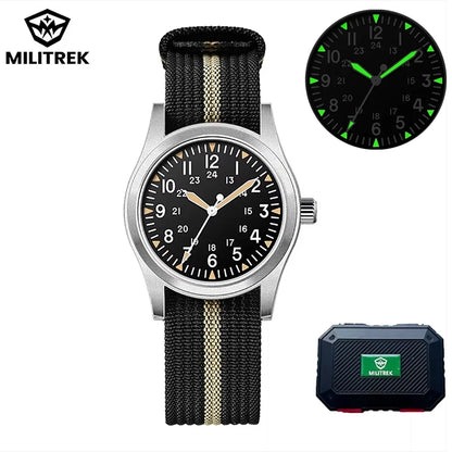 MILITREK 9001 Military Retro Men’s Watch - Quartz Stainless Steel Waterproof Sapphire Luminous Wristwatch