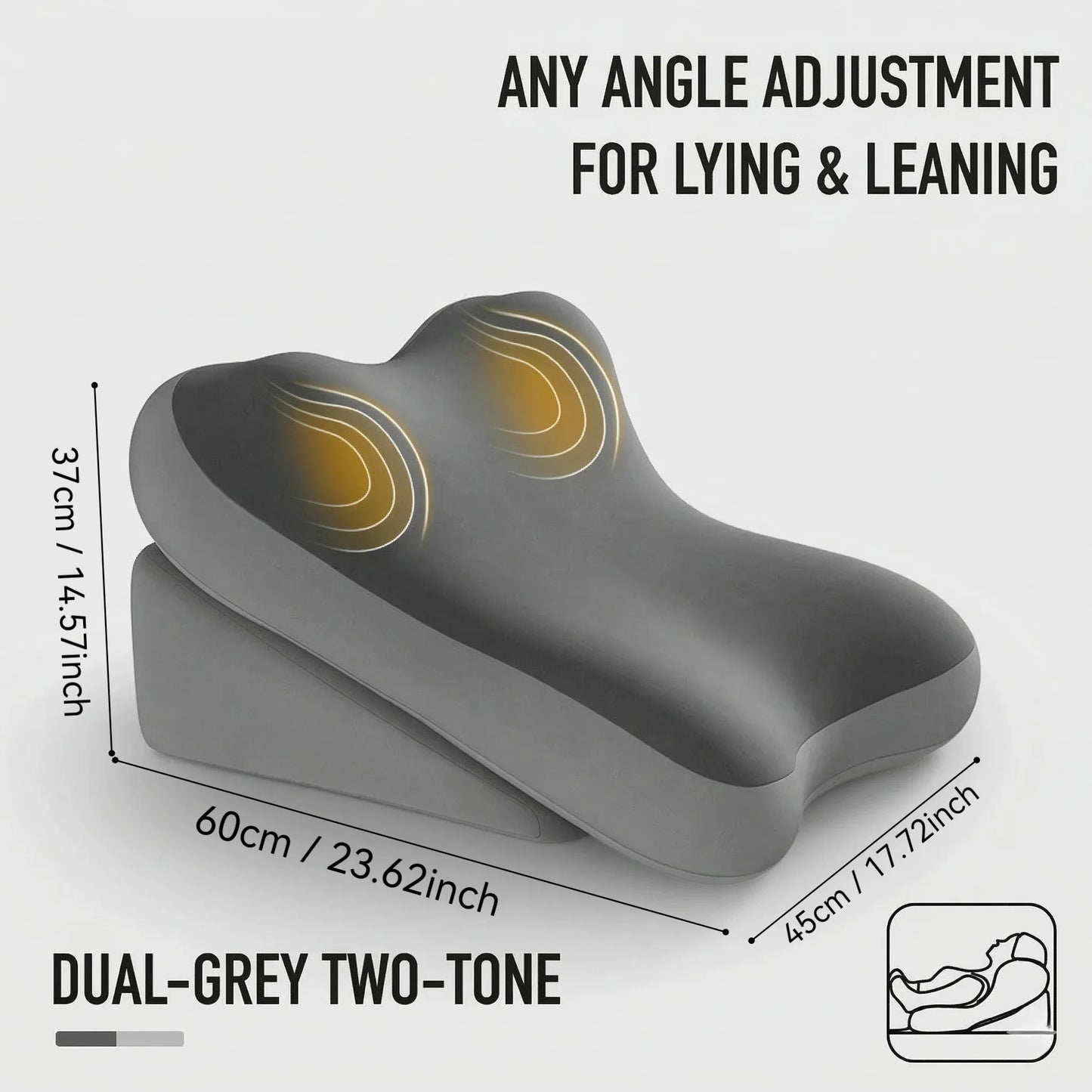 Adjustable Ergonomic Support Pillow - Back & Neck Comfort Cushion
