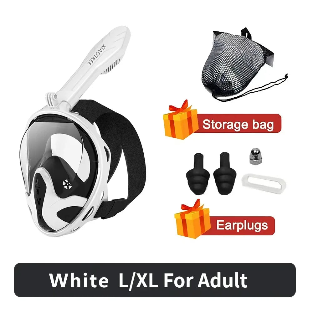 Full Face Scuba Diving Mask - Anti-Fog Waterproof Snorkeling Mask for Adults & Kids