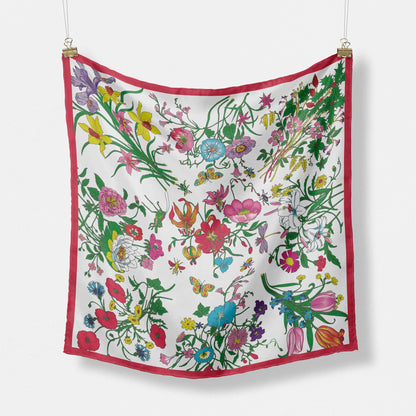 70x70cm Chiffon Square Scarf - 2025 Printed Foulard Neck & Hair Fashion Accessory for Women