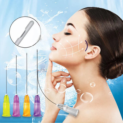 50pcs Disposable Blunt Tip Cannula Needles - For Filler Injections, Available in 8G 21G 22G 23G 25G 27G 30G for Uric Acid Facial and Nose Filling