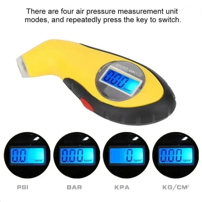 Compact Digital Tire Pressure Gauge – LCD Display for Cars, Motorcycles & Vehicle Maintenance