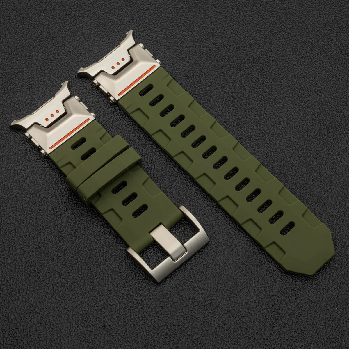 Soft Silicone Loop Strap for Samsung Galaxy Watch Ultra 47mm – Luxury Sports Band with Curved End for Men