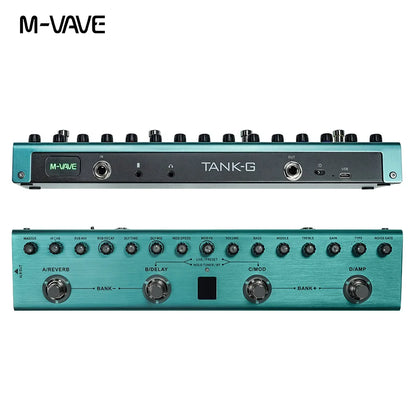 M-VAVE Tank-G Guitar Multi-Effects Pedal – Rechargeable with 36 Presets, 9 Preamp Slots, 8 IR Cab Slots & Modulation/Delay/Reverb Effects
