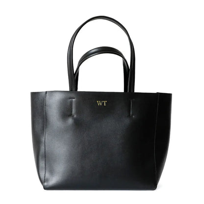 Customized Letter Genuine Leather Tote Bag – Large Capacity, Practical Commuter & Shopping Bag, Cowhide Large Bag