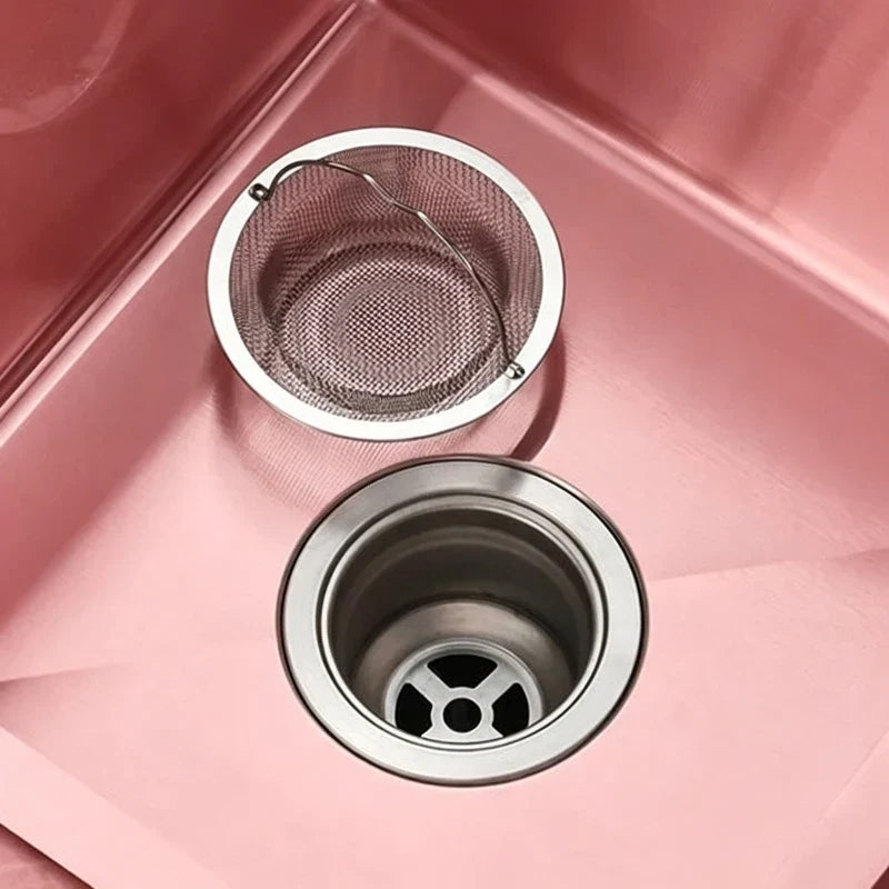 Stainless Steel Sink Strainer - Kitchen & Bathroom Drain Hair and Food Waste Filter