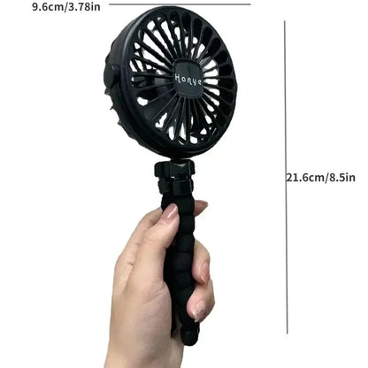 Baby Stroller Fan — Handheld Rechargeable USB Bladeless Mini Folding Fan, Silent Portable Neck & Table Cooler
