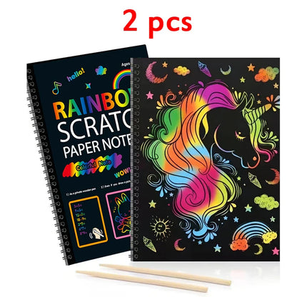 Dazzling Scratch Painting Kit – Parent-Child Interactive Handmade Art & Note Cards