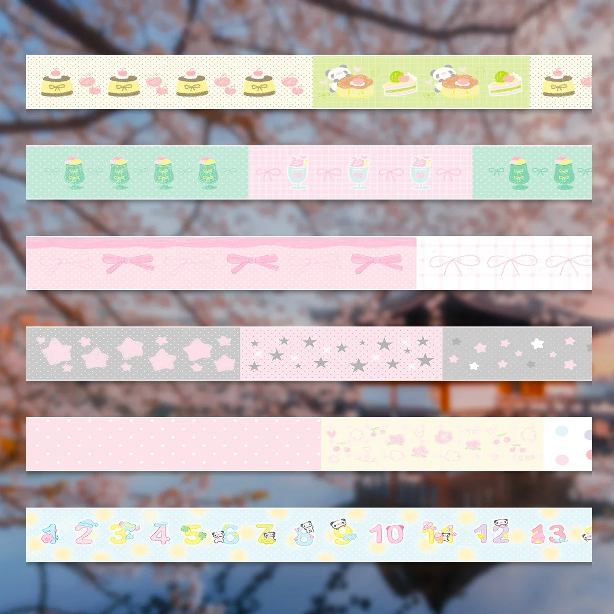 Kawaii Panda Washi Tape - Cute Deco Masking Tape for Scrapbook DIY Arts Crafts Stationery Album Decoration