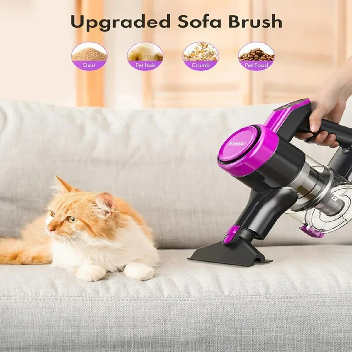 Homeika Cordless Vacuum Cleaner – 23KPa Powerful Suction, 48min Runtime, LED Display for Hard Floors & Carpets