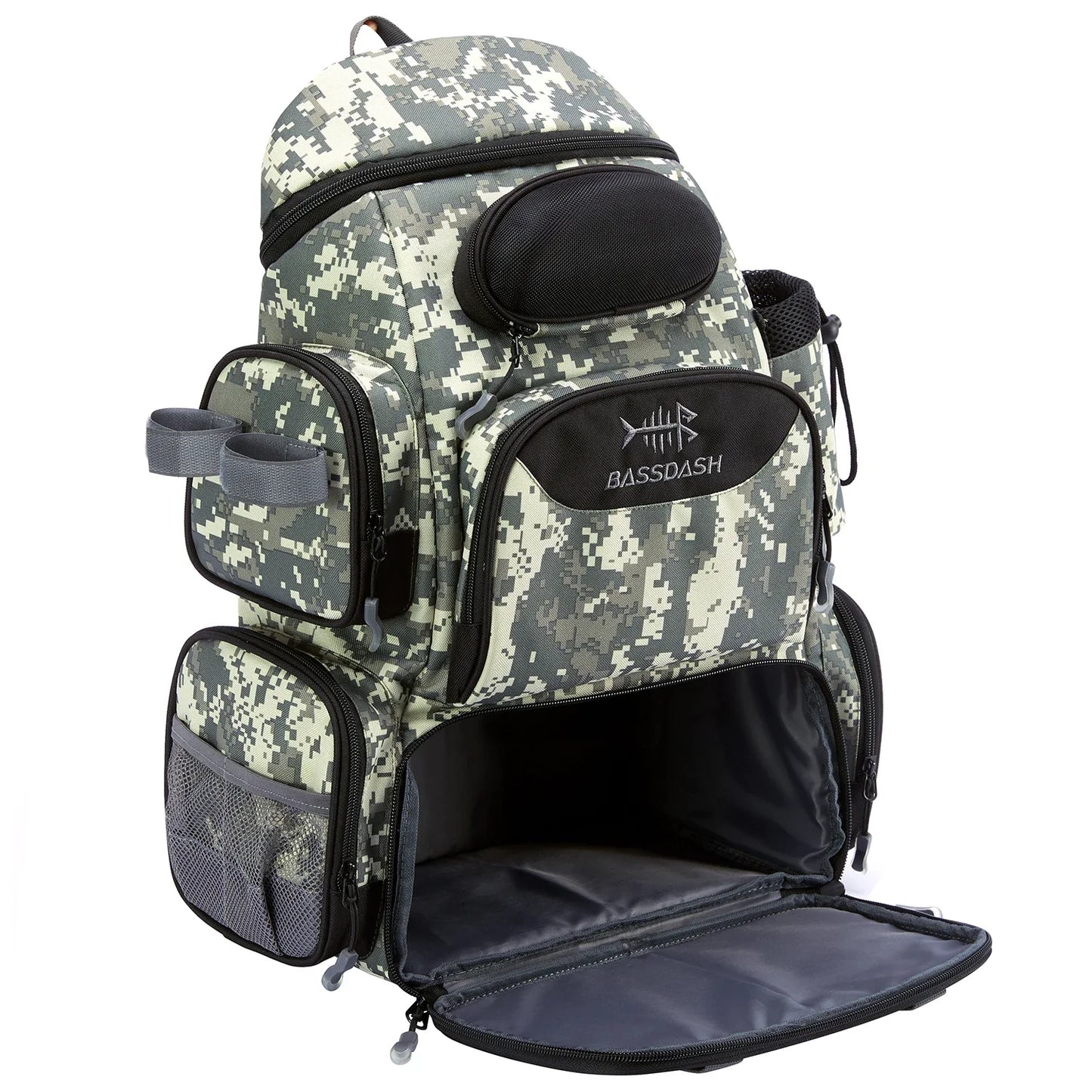 Bassdash Tactical Fishing Tackle Backpack – Lightweight Multifunctional Tackle Bag with Storage Boxes