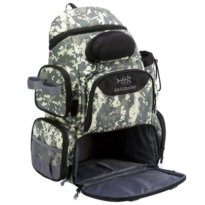 Bassdash Tactical Fishing Tackle Backpack – Lightweight Multifunctional Tackle Bag with Storage Boxes