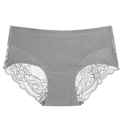 Women’s Lace Panties 3PCS Set - Soft Satin Briefs Sexy Lingerie Underwear Plus Size Comfort Fit
