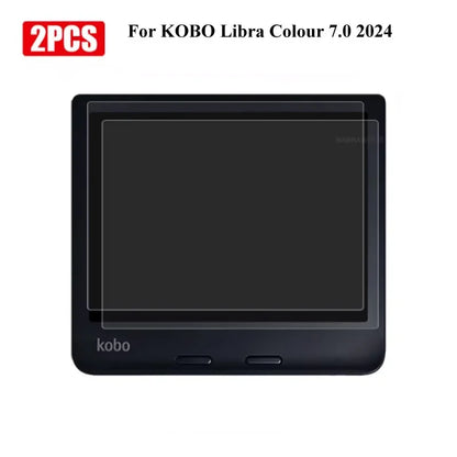 2PCS Tempered Glass Screen Protector for KOBO — Fits Libra 2, Clara Colour, Clara 2E 6-7 Inch, Clear Protective Film