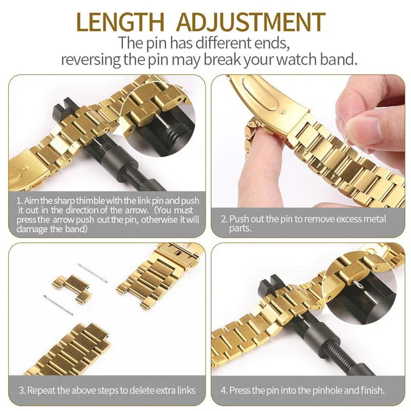 Stainless Steel Strap for Huawei Watch – Metal Bracelet Band for Fit3, Fit4 & Fit4 Pro, Unisex Replacement