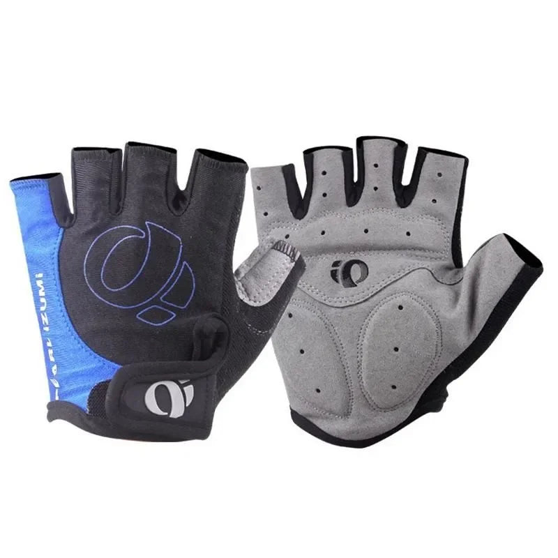 Bicycle Gel Half Finger Gloves - Anti-Slip, Sweat-Proof, Shockproof for Mountain & Road Bikes - Portable Armguard Gloves
