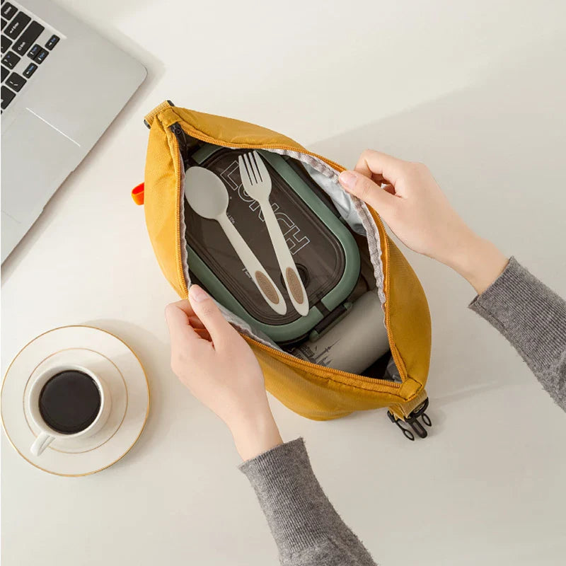 Insulated Lunch Pack Bento Bag – Portable Aluminum Foil Ice Bag for Dinner, Picnic, and Food Storage Handbag, 1PC