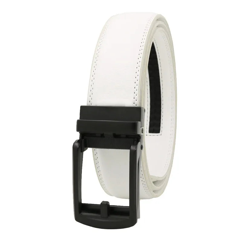 Genuine Leather Men’s Belt - Cowhide Luxury Automatic Buckle Business Casual Designer Waist Belt