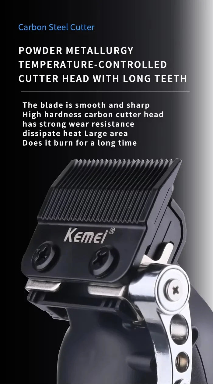 Kemei Professional Hair Clipper Kit – KM-2296, KM-2299, KM-1102 Electric Shaver & Cordless Trimmer for Men’s Hair Cutting