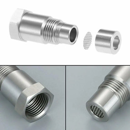 Universal Extension Filter Oxygen O2 Sensor Connector – Steel Thread Adapter Extender Spacer, 1.5 Stainless L0L3