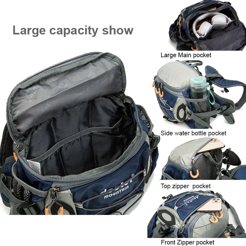 Outdoor Sports Waist Bag - Men's Fanny Pack for Cycling, Hiking, Camping and Running with Water Bottle Holder