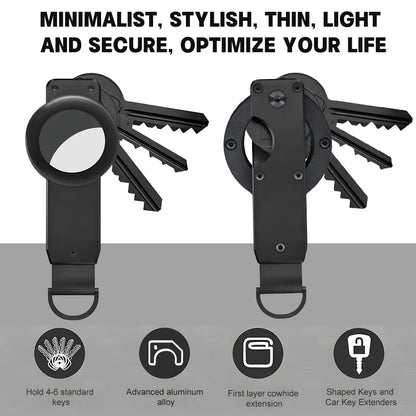 Compact Key Organizer – Minimalist Metal Key Holder for 2-6 Keys, Secure Keychain Case