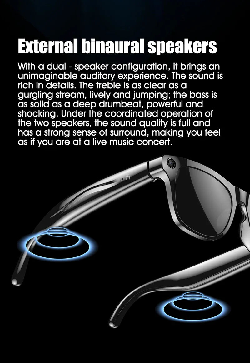 OPPO 4K HD AI Smart Glasses – 100MP Camera, ChatGPT, Bluetooth Calls, Voice Assistant & 260mAh Battery Smart Glasses 2025