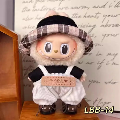 17cm Labubu V1–V2 Trendy Doll Clothes & Accessories – Idol Outfit for Kids Gift