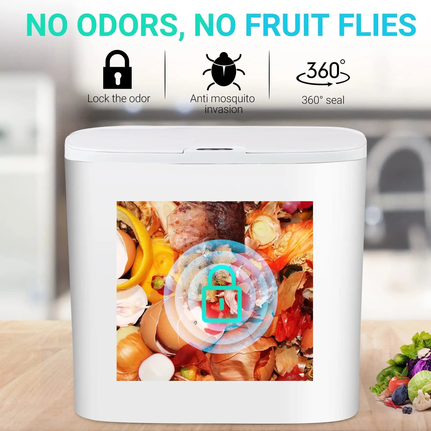 Automatic Touchless Bathroom Trash Can – Motion Sensor Waterproof Slim Garbage Bin for Kitchen & Bedroom