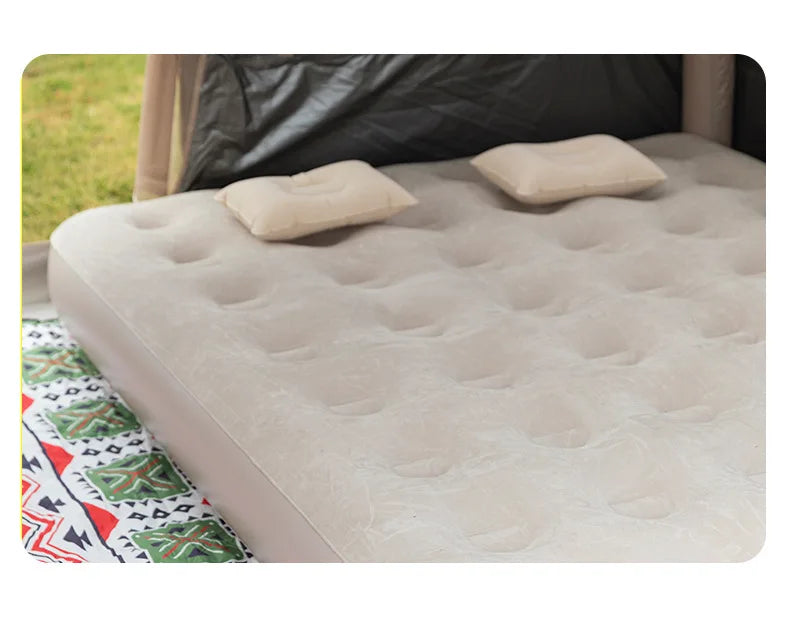 MOUNTAINHIKER 2025 Inflatable Air Mattress - PVC Glamping Camping / interior Bed Mat with Built-In Pump for 1-3 Person