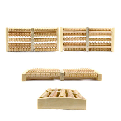 Dual Wooden Foot Roller Massager — Relieves Plantar Fasciitis, Heel & Arch Pain, Stress Relief & Relaxation Gift