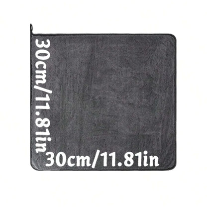 Dark Gray Car Microfiber Towel - Oversized Ultra Absorbent Cleaning Cloth for Car Wash & Detailing