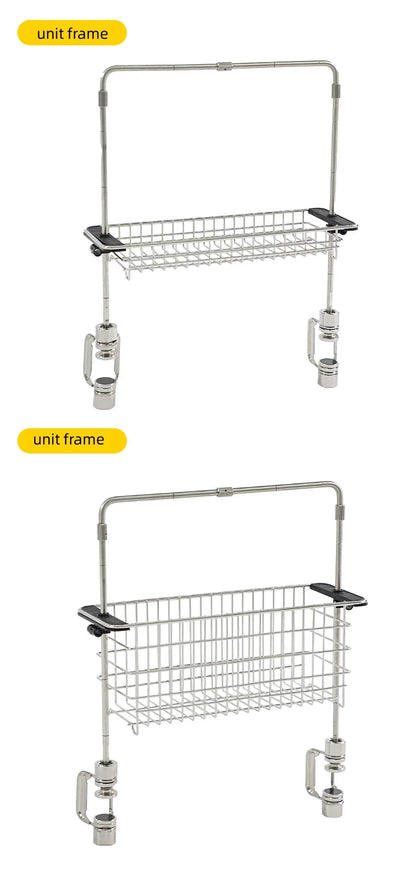 Portable Stainless Steel Light Pole Bracket — Outdoor IGT Table Supply and Desktop Mount Camping Table Accessory