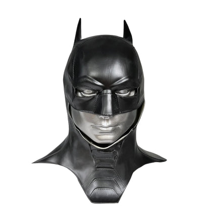 Cafele 2022 Batman Cosplay Costume for Men – Bruce Wayne Halloween Outfit with Black Latex Masquerade Mask