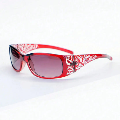 Y2K Retro Square Sunglasses - Women's Pattern Relief Frame Fashion Eyewear for Summer Beach & Vacation